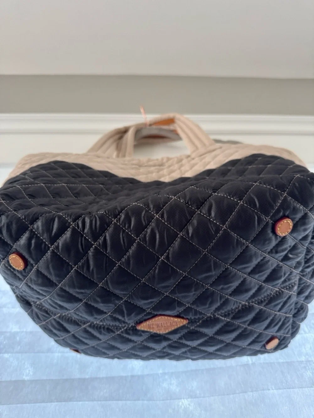 NWOT! MZ Wallace Medium Metro Tote Mushroom and Black